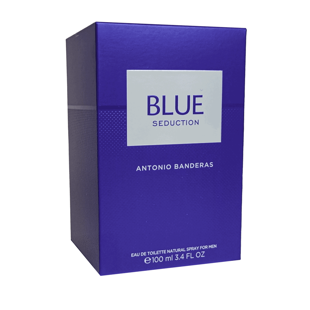 Packaging para cosméticos y cuidado personal Blue Seduction en estuche azul premium