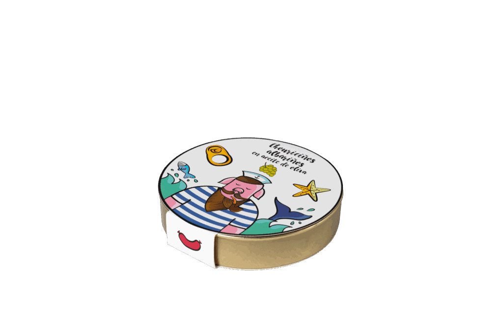 Packaging redondo para producto gourmet de alimentación premium