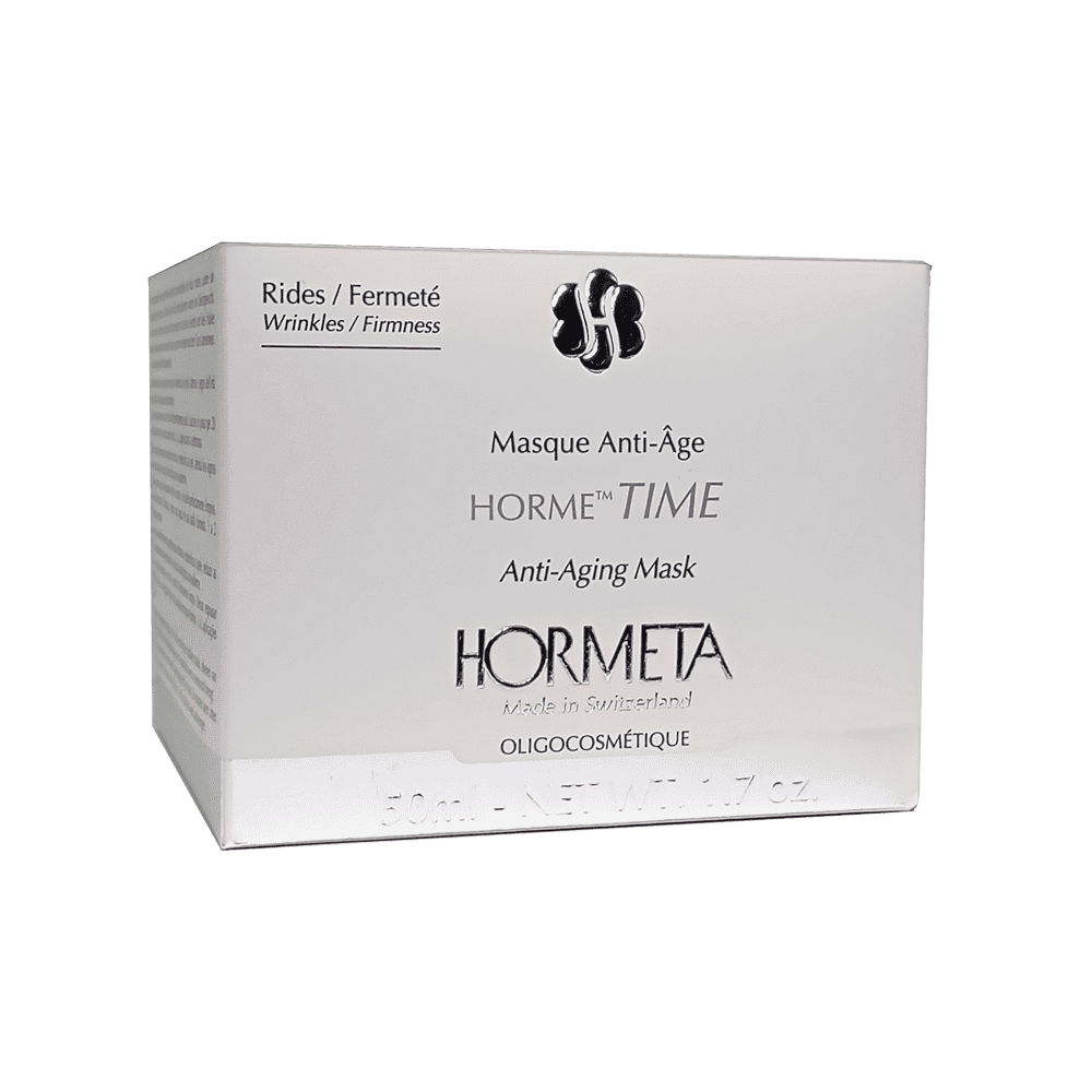 Packaging para cuidado facial Hormeta en caja blanca premium para cosmética
